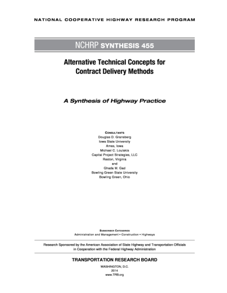 Alternative Technical Concepts for Contract Delivery Methods