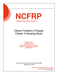Carbon Footprint of Supply Chains: A Scoping Study
