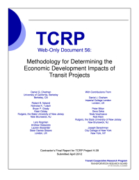 Methodology for Determining the Economic Development Impacts of Transit Projects