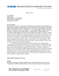 Research and Technology Coordinating Committee Letter Report: March 2012