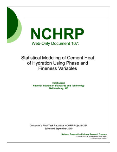 Statistical Modeling of Cement Heat of Hydration Using Phase and Fineness Variables