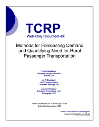 Methods for Forecasting Demand and Quantifying Need for Rural Passenger Transportation