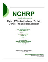 Right-of-Way Methods and Tools to Control Project Cost Escalation