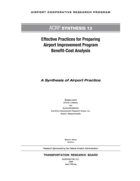 Effective Practices for Preparing Airport Improvement Program Benefit-Cost Analysis