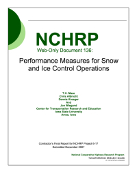 Performance Measures for Snow and Ice Control Operations: Supplemental Material