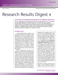 Synthesis of Information Related to Airport Practices: 2009
