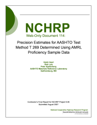 Precision Estimates for AASHTO Test Method T 269 Determined Using AMRL Proficiency Sample Data