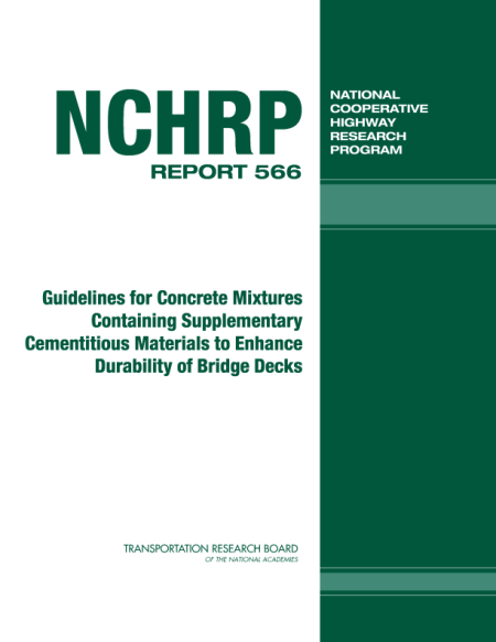 Guidelines for Concrete Mixtures Containing Supplementary Cementitious Materials to Enhance Durability of Bridge Decks