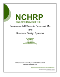 Environmental Effects in Pavement Mix and Structural Design Systems