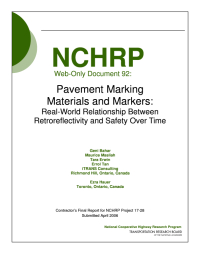 Pavement Marking Materials and Markers: Real-World Relationship Between Retroreflectivity and Safety Over Time