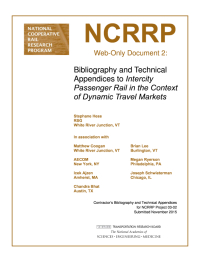 Bibliography and Technical Appendices to Intercity Passenger Rail in the Context of Dynamic Travel Markets