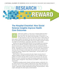 From Research to Reward: The Hospital Checklist: How Social Science Insights Improve Health Care Outcomes