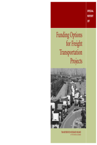 Funding Options for Freight Transportation Projects