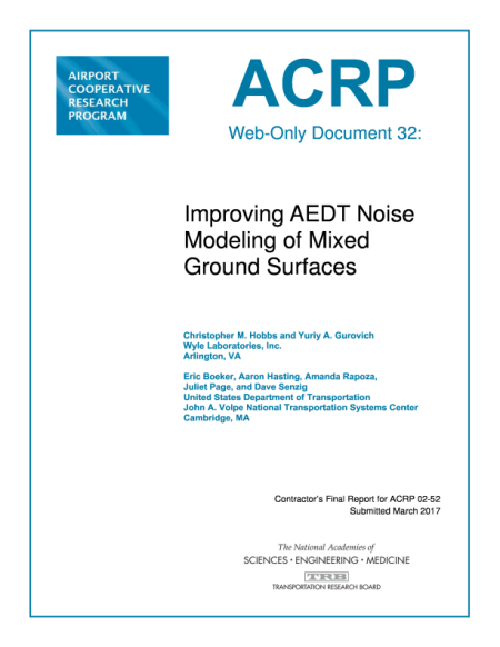 Improving AEDT Noise Modeling of Mixed Ground Surfaces