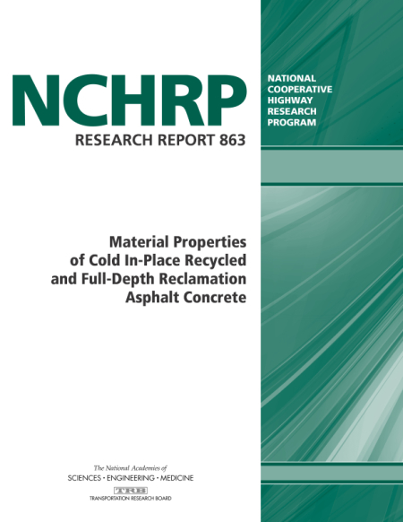 Cover: Material Properties of Cold In-Place Recycled and Full-Depth Reclamation Asphalt Concrete