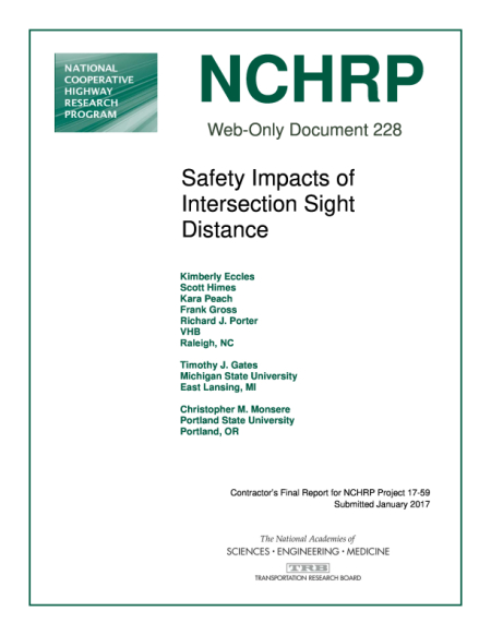 Safety Impacts of Intersection Sight Distance