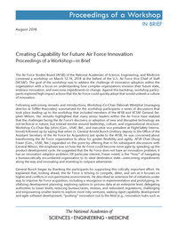 Creating Capability for Future Air Force Innovation: Proceedings of a Workshop–in Brief