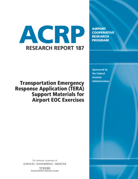 Cover: Transportation Emergency Response Application (TERA) Support Materials for Airport EOC Exercises