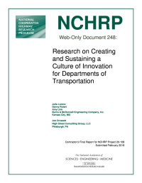 Research on Creating and Sustaining a Culture of Innovation for Departments of Transportation