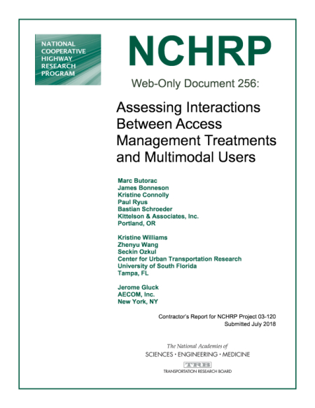 Cover: Assessing Interactions Between Access Management Treatments and Multimodal Users