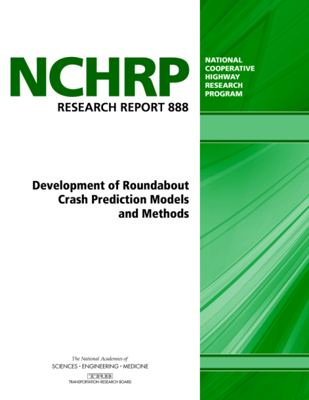 Cover: Development of Roundabout Crash Prediction Models and Methods