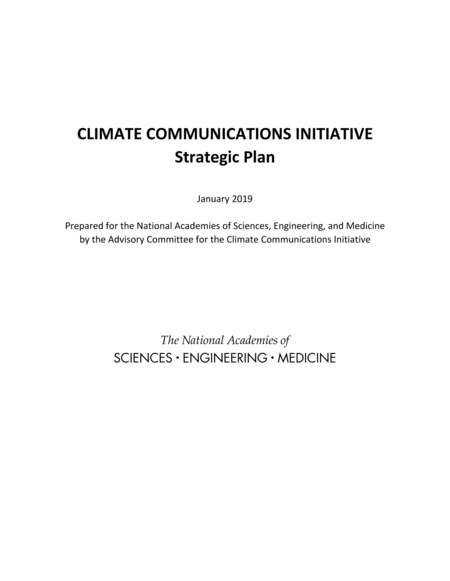 Cover: Climate Communications Initiative Strategic Plan