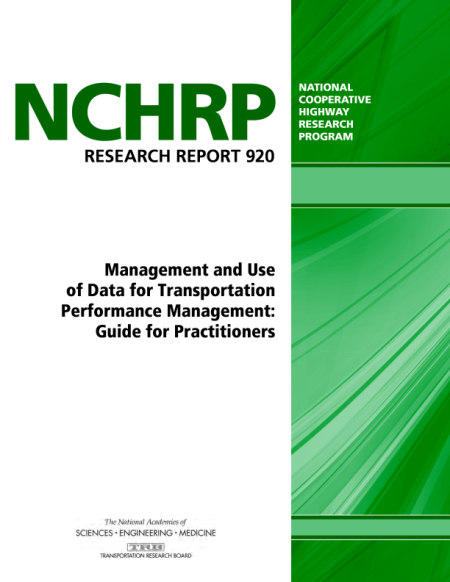Cover: Management and Use of Data for Transportation Performance Management: Guide for Practitioners