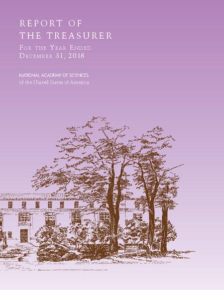 Cover: Report of the Treasurer for the Year Ended December 31, 2018
