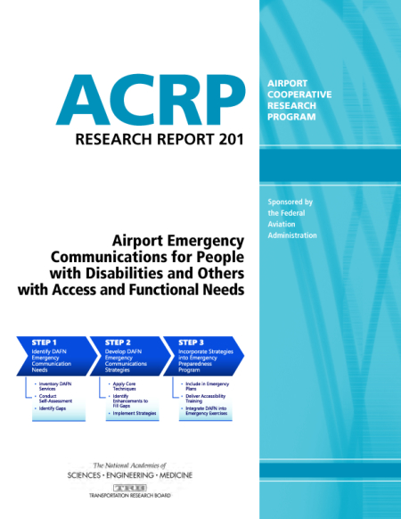 Cover: Airport Emergency Communications for People with Disabilities and Others with Access and Functional Needs