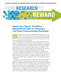 From Research to Reward: Search for a Signal: The Role of Mathematical Codes in Fostering a Cell Phone Communication Revolution