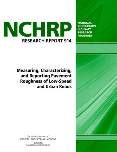 Cover: Measuring, Characterizing, and Reporting Pavement Roughness of Low-Speed and Urban Roads
