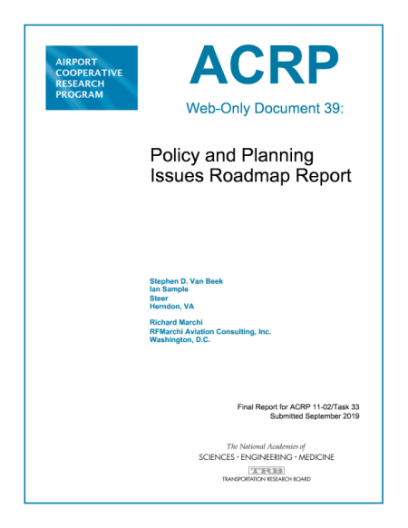 Cover: Policy and Planning Issues Roadmap Report