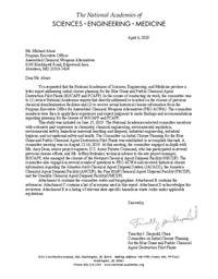 Initial Closure Planning for the Blue Grass and Pueblo Chemical Agent Destruction Pilot Plants: Letter Report