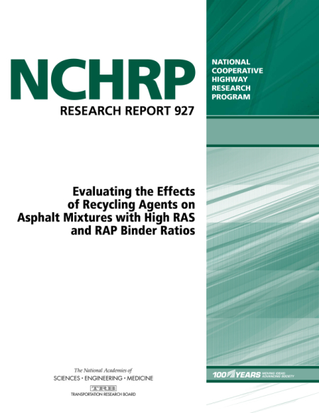 Cover: Evaluating the Effects of Recycling Agents on Asphalt Mixtures with High RAS and RAP Binder Ratios