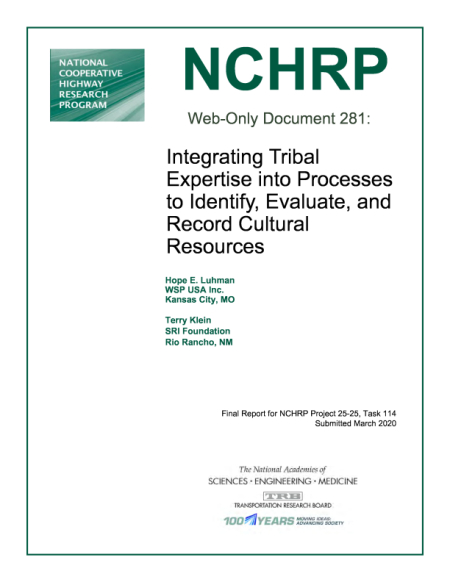 Integrating Tribal Expertise into Processes to Identify, Evaluate, and Record Cultural Resources