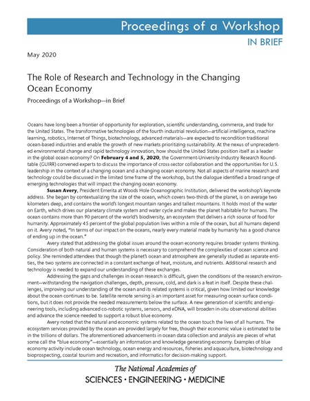 The Role of Research and Technology in the Changing Ocean Economy: Proceedings of a Workshop–in Brief