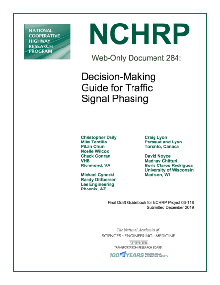 Decision-Making Guide for Traffic Signal Phasing