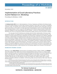Implementation of Good Laboratory Practices: A Joint Pakistan-U.S. Workshop: Proceedings of a Workshop–in Brief