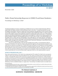 Public–Private Partnership Responses to COVID-19 and Future Pandemics: Proceedings of a Workshop—in Brief
