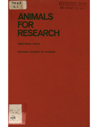 Animals for Research: Eighth Edition - Revised