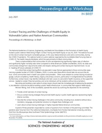 Contact Tracing and the Challenges of Health Equity in Vulnerable Latino and Native American Communities: Proceedings of a Workshop—in Brief