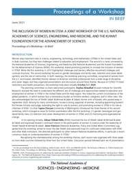 The Inclusion of Women in STEM: A Joint Workshop of the U.S. National Academies of Sciences, Engineering, and Medicine, and the Kuwait Foundation for the Advancement of Sciences: Proceedings of a Workshop–in Brief