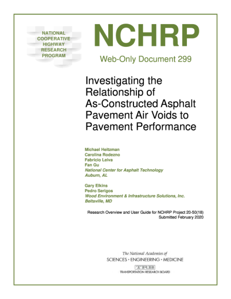 Investigating the Relationship of As-Constructed Asphalt Pavement Air Voids to Pavement Performance