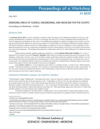 Emerging Areas of Science, Engineering, and Medicine for the Courts: Proceedings of a Workshop–in Brief