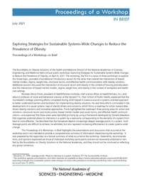 Exploring Strategies for Sustainable Systems-Wide Changes to Reduce the Prevalence of Obesity: Proceedings of a Workshop–in Brief
