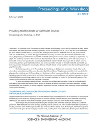Providing Health Literate Virtual Health Services: Proceedings of a Workshop—in Brief