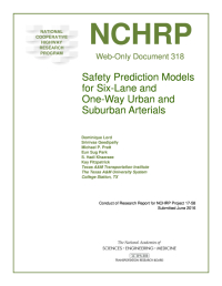 Safety Prediction Models for Six-Lane and One-Way Urban and Suburban Arterials