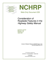 Cover Image:Consideration of Roadside Features in the Highway Safety Manual