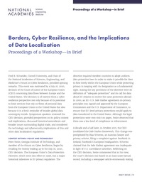 Borders, Cyber Resilience, and the Implications of Data Localization: Proceedings of a Workshop–in Brief