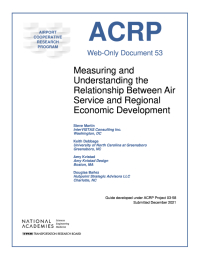 Cover Image:Measuring and Understanding the Relationship Between Air Service and Regional Economic Development